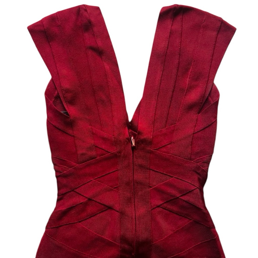 BNWT Herve Leger Authentic Y2K Women’s Cranberry Red Bandage Dress- Size XS - Picture 5 of 16